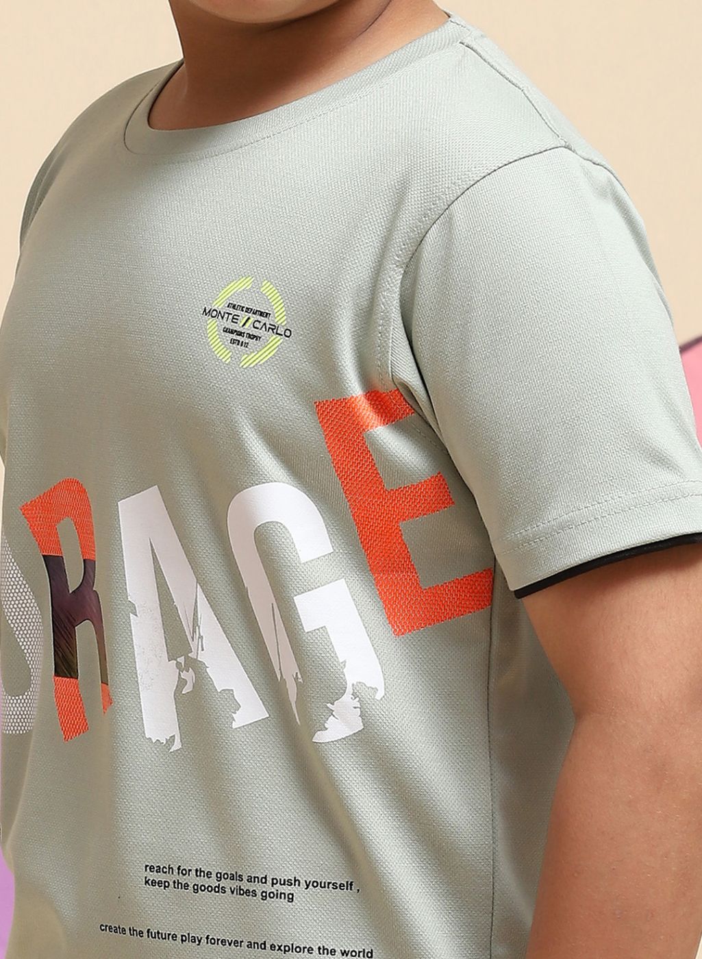 Boys Green Printed T-Shirt - Image 6