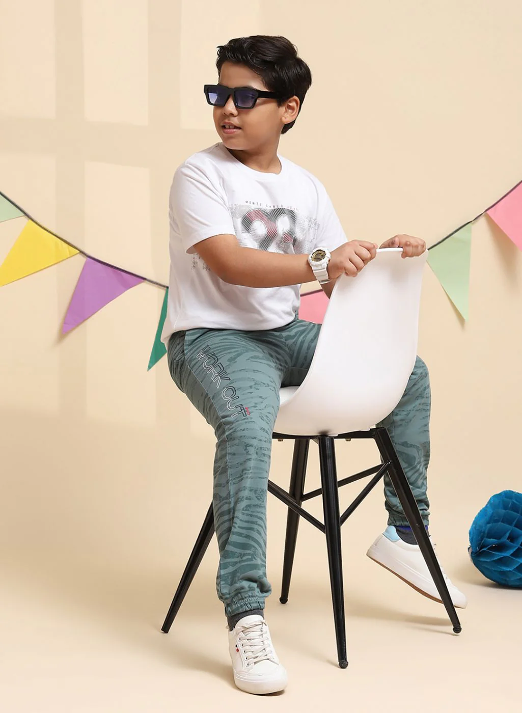Boys Green Regular Fit Lower - Image 2