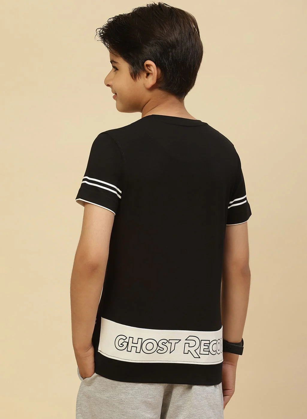 Boys Grey Printed Bermuda - Image 4