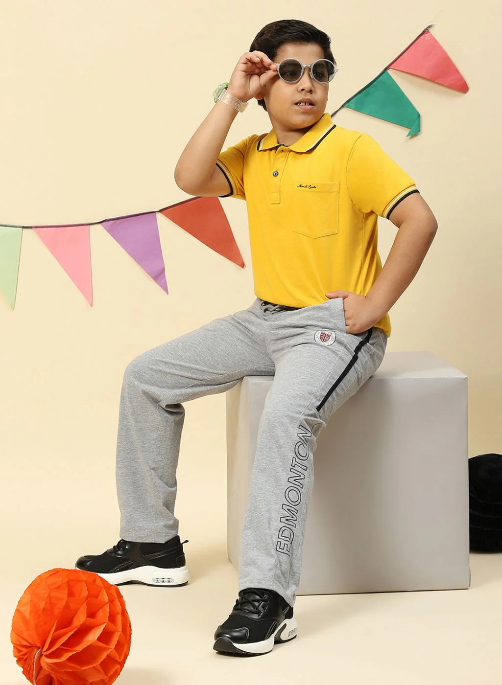 Boys Grey Regular Fit Lower - Image 2
