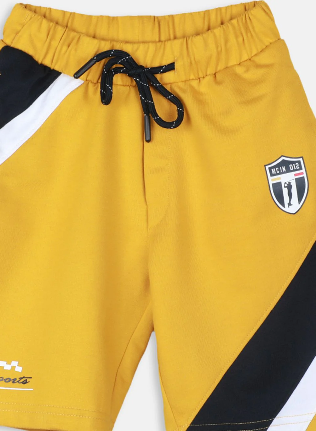 Boys Mustard Printed Bermuda - Image 3
