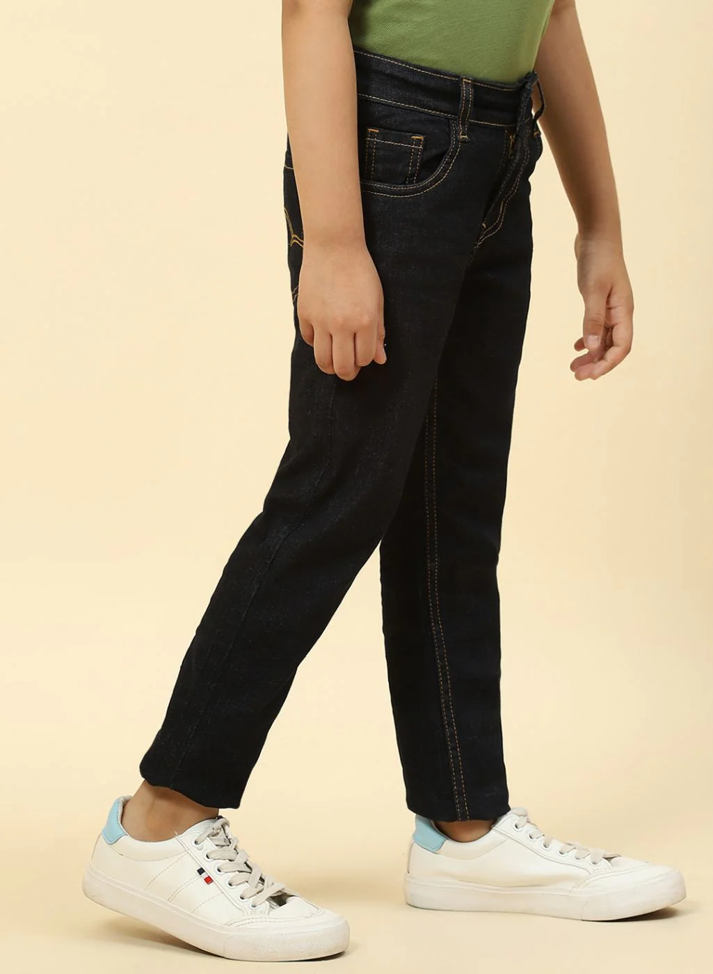 Boys NAvy Blue Slim Fit Denim - Image 4