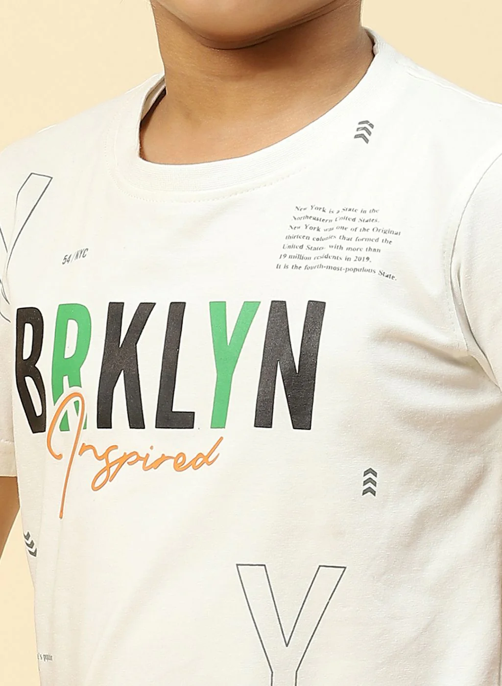 Boys Off White Printed T-Shirt - Image 6