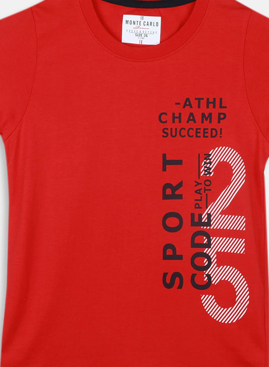 Boys Red Printed T-Shirt - Image 3