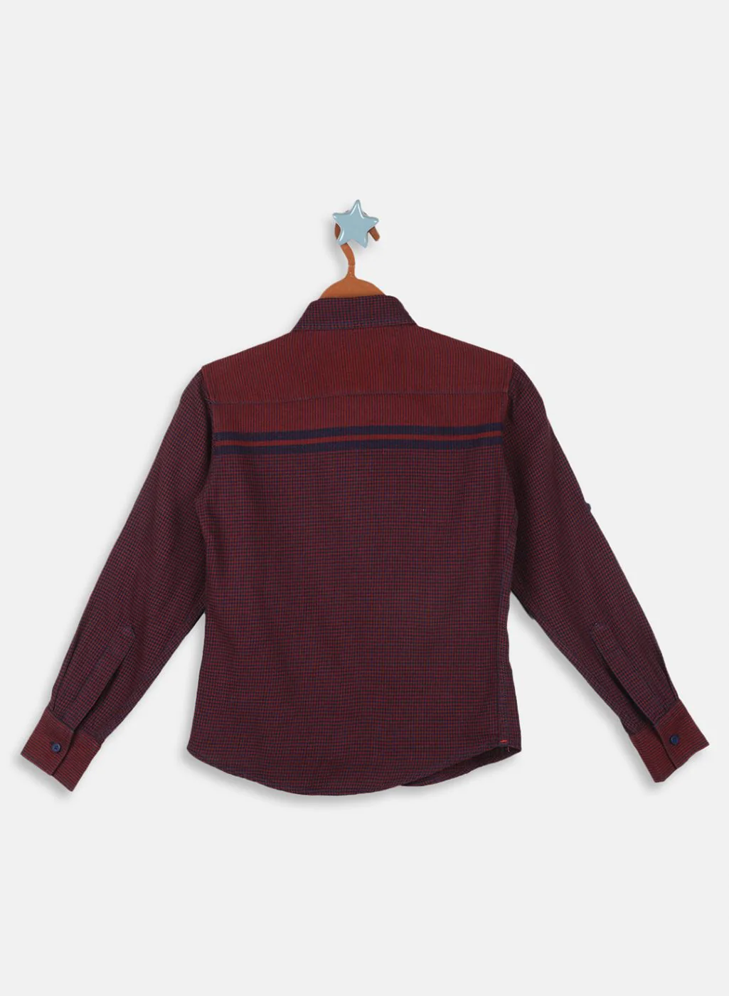Boys Red Solid Shirt - Image 2