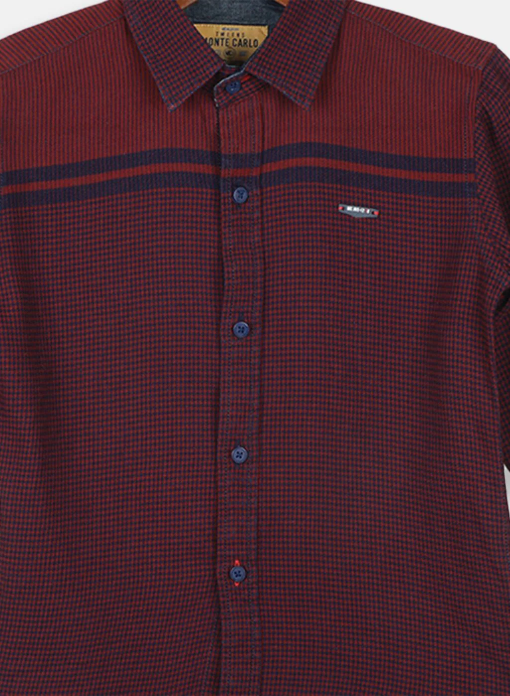 Boys Red Solid Shirt - Image 3