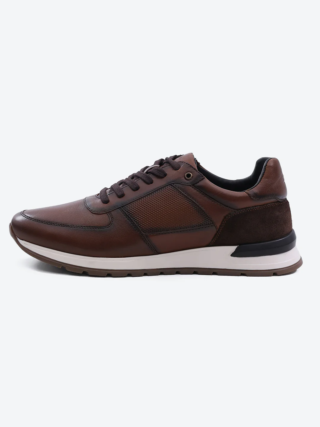 Monte Carlo Brown Lace Up Low-Top Casual Sneaker Shoe for Men - Image 4