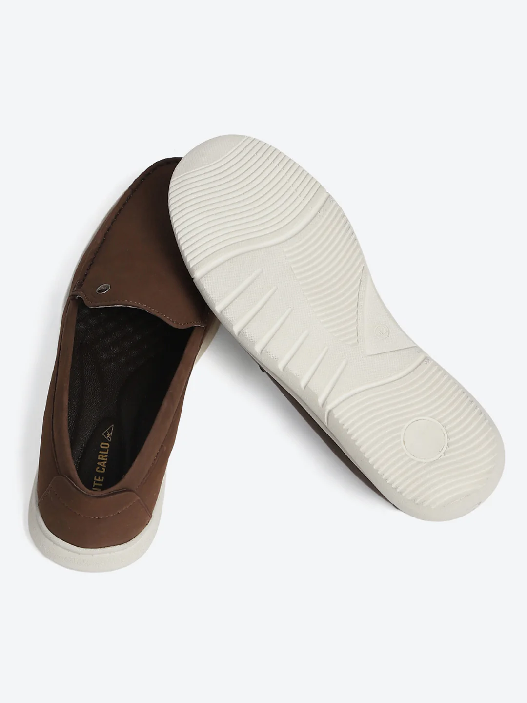 Monte Carlo Brown Light Weight Nu Buck Leather Casual Slip on Loafers for Men - Image 8