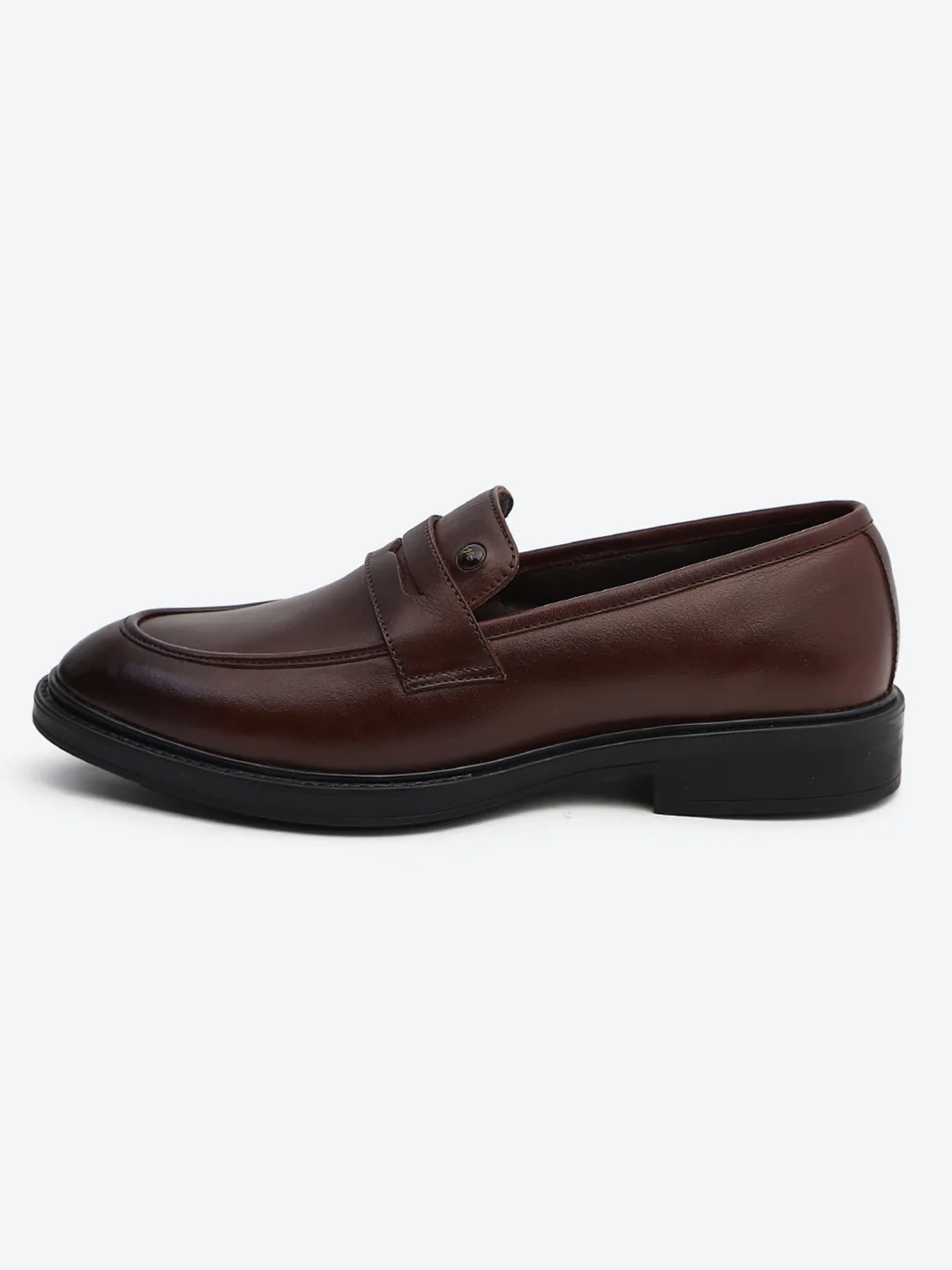 Monte Carlo Brown Slip-On I Formal I Party Wear Leather Penny Loafers for Men - Image 4