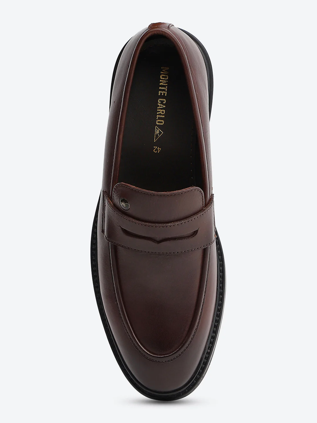 Monte Carlo Brown Slip-On I Formal I Party Wear Leather Penny Loafers for Men - Image 6