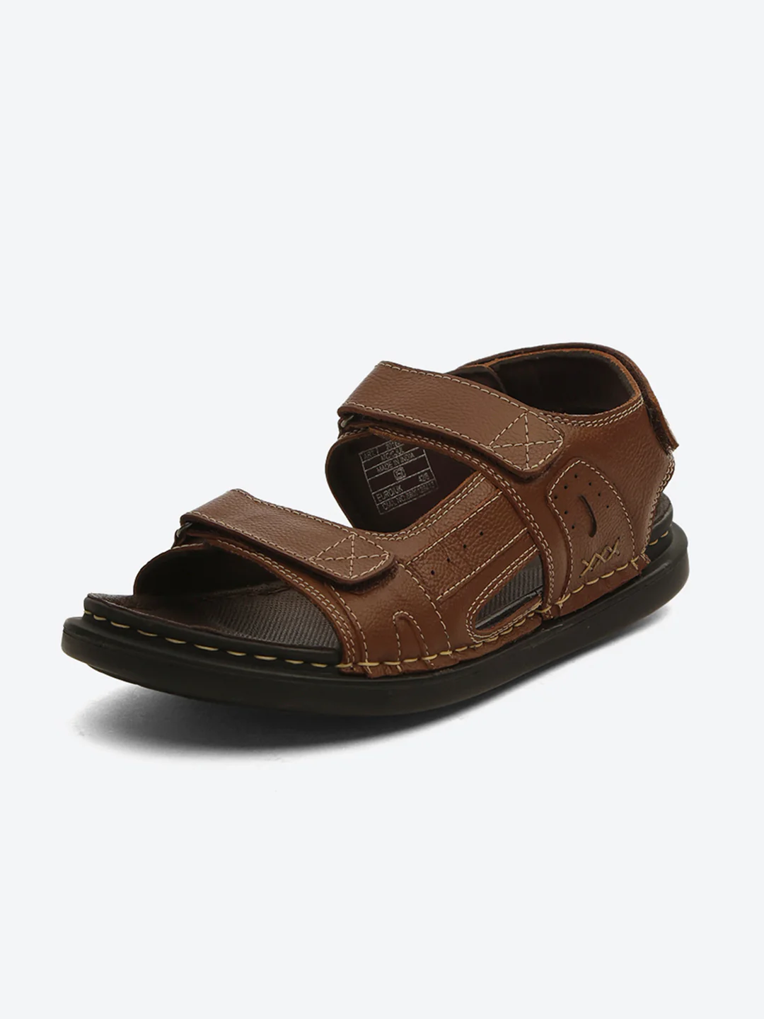 Monte Carlo Brown Velcro Adjustable Sporty Look I Daily Use Walking & Outdoor I Casual Floater Sandals for Men - Image 2