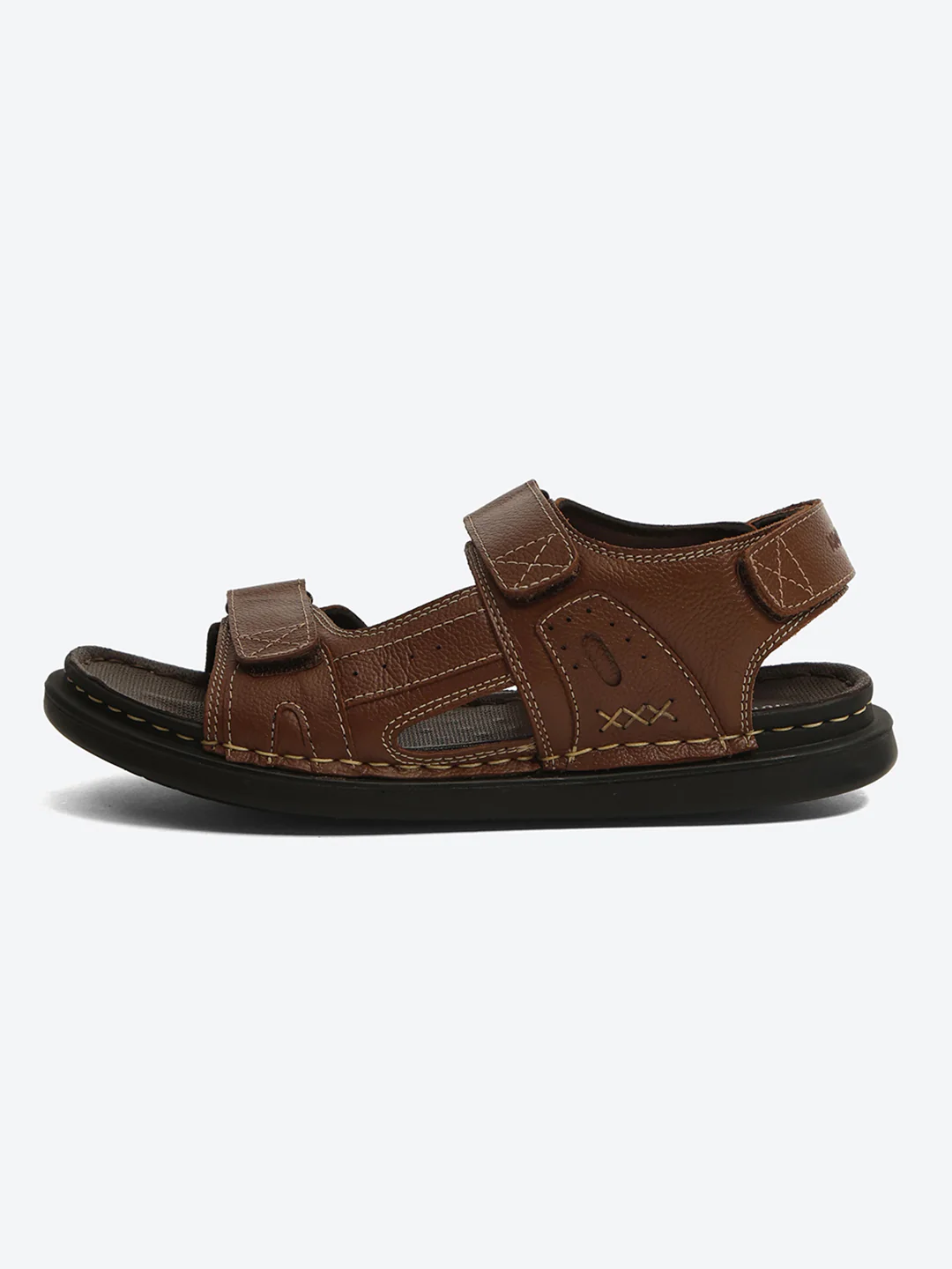 Monte Carlo Brown Velcro Adjustable Sporty Look I Daily Use Walking & Outdoor I Casual Floater Sandals for Men - Image 3