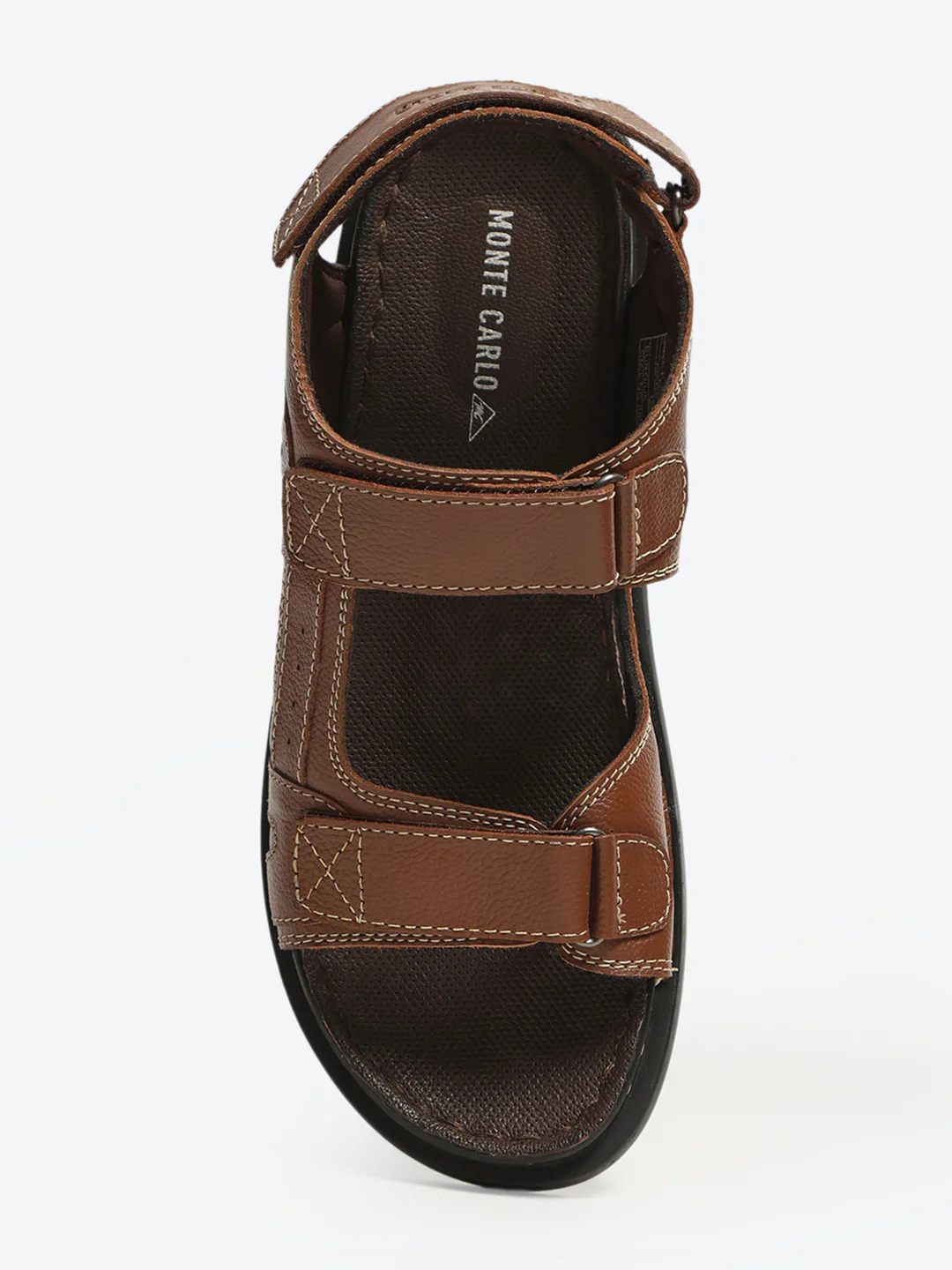 Monte Carlo Brown Velcro Adjustable Sporty Look I Daily Use Walking & Outdoor I Casual Floater Sandals for Men - Image 6