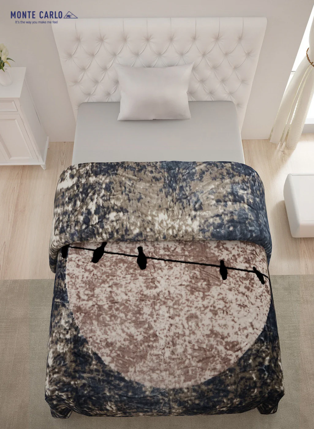 Double Bed Multicolor Mink Blanket - 1 Ply - Image 3