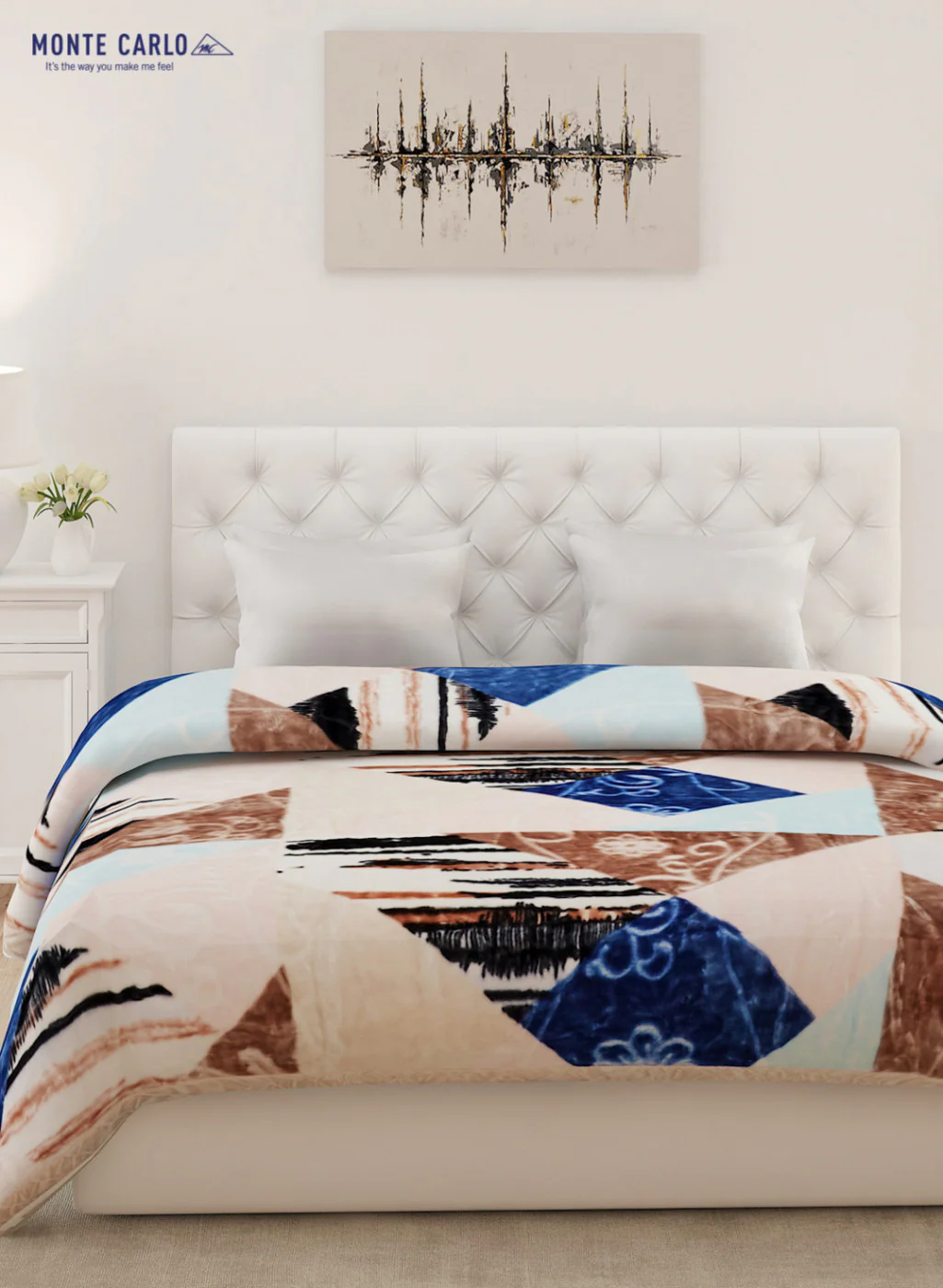 Double Bed Multicolor Mink Blanket - 2 Ply - Image 2