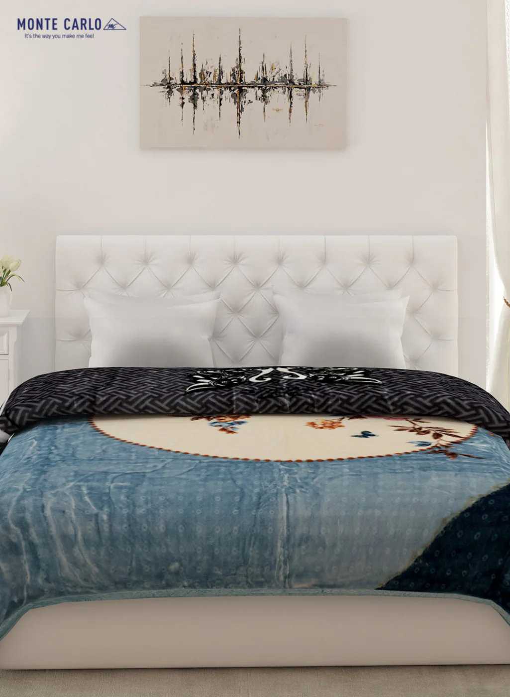 Double Bed Multicolor Mink Blanket - 2 Ply - Image 3