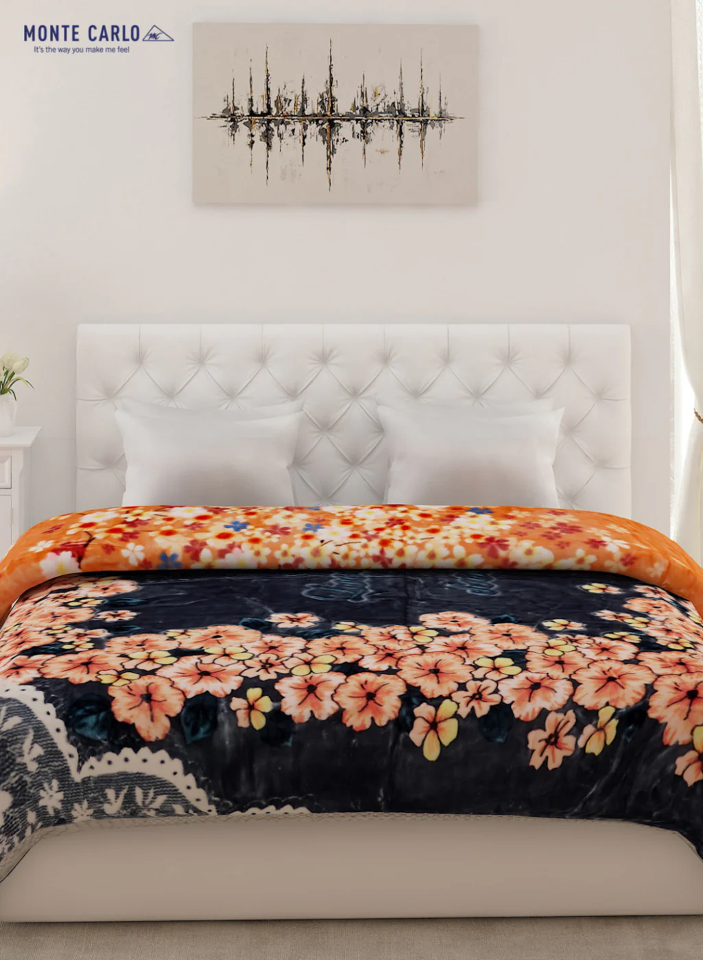 Double Bed Multicolor Mink Blanket - 2 Ply - Image 3