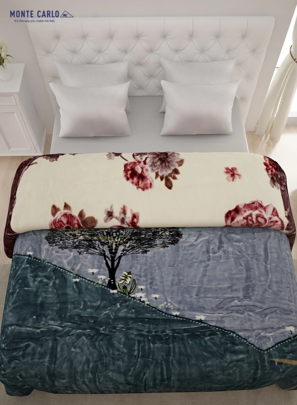 Double Bed Multicolor Mink Blanket - 2 Ply - Image 4