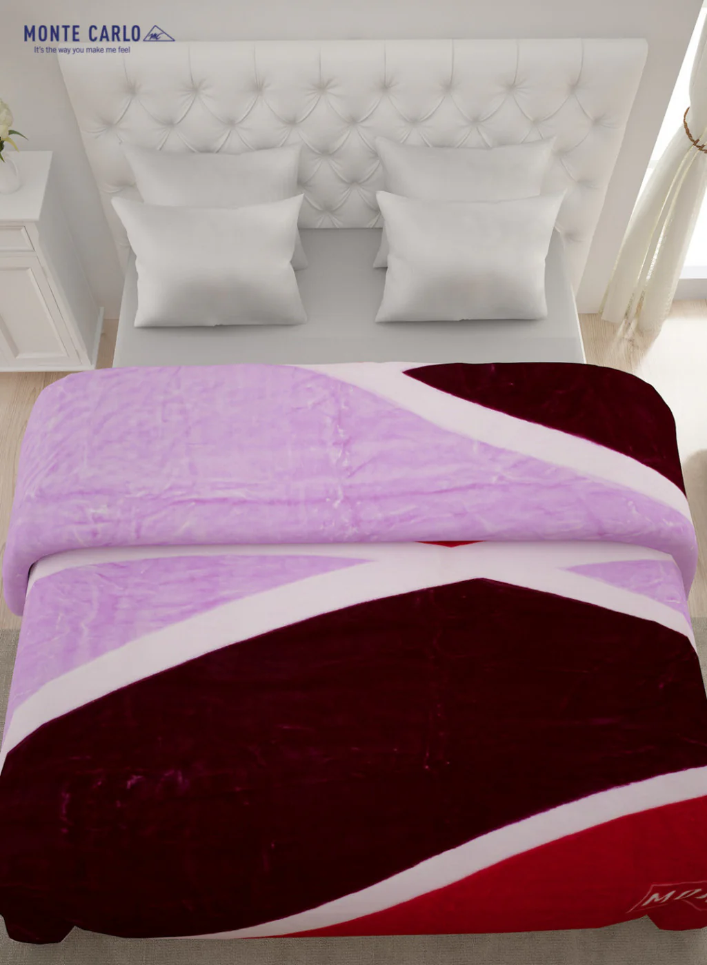 Double Bed Multicolor Mink Blanket - 2 Ply - Image 3