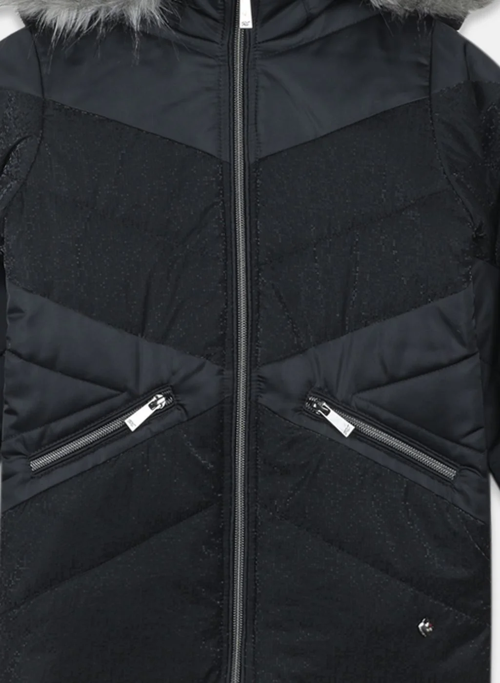 Girls Black Solid Jacket - Image 3