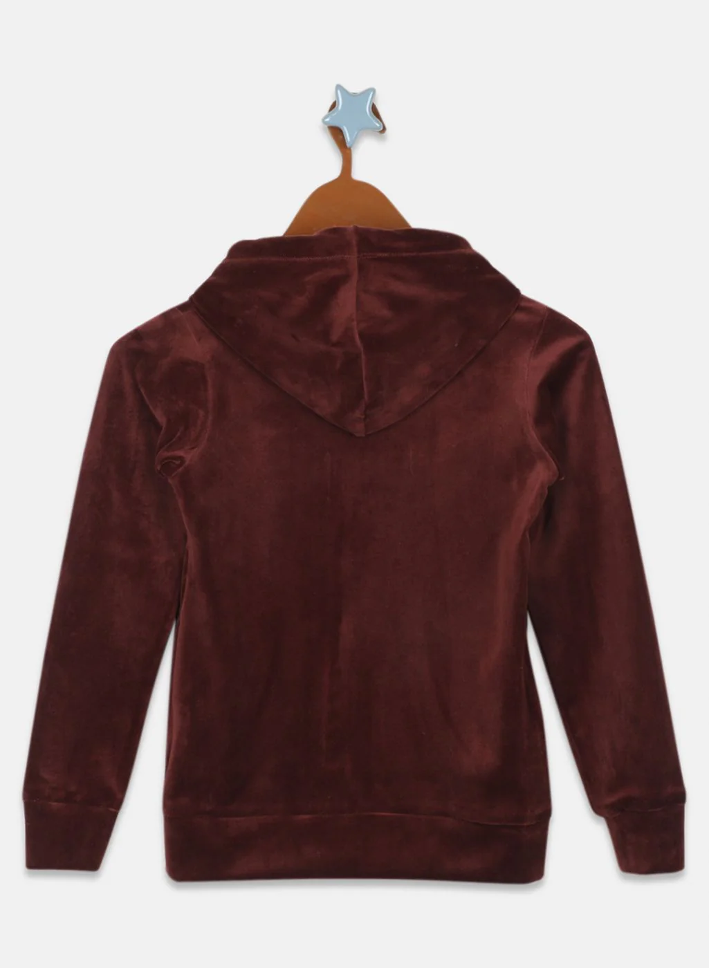 Girls Brown Solid Sweatshirt - Image 2