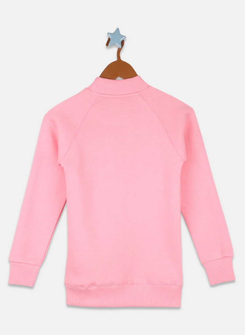 Girls Coral Pink Printed Sweatshirt - Image 2