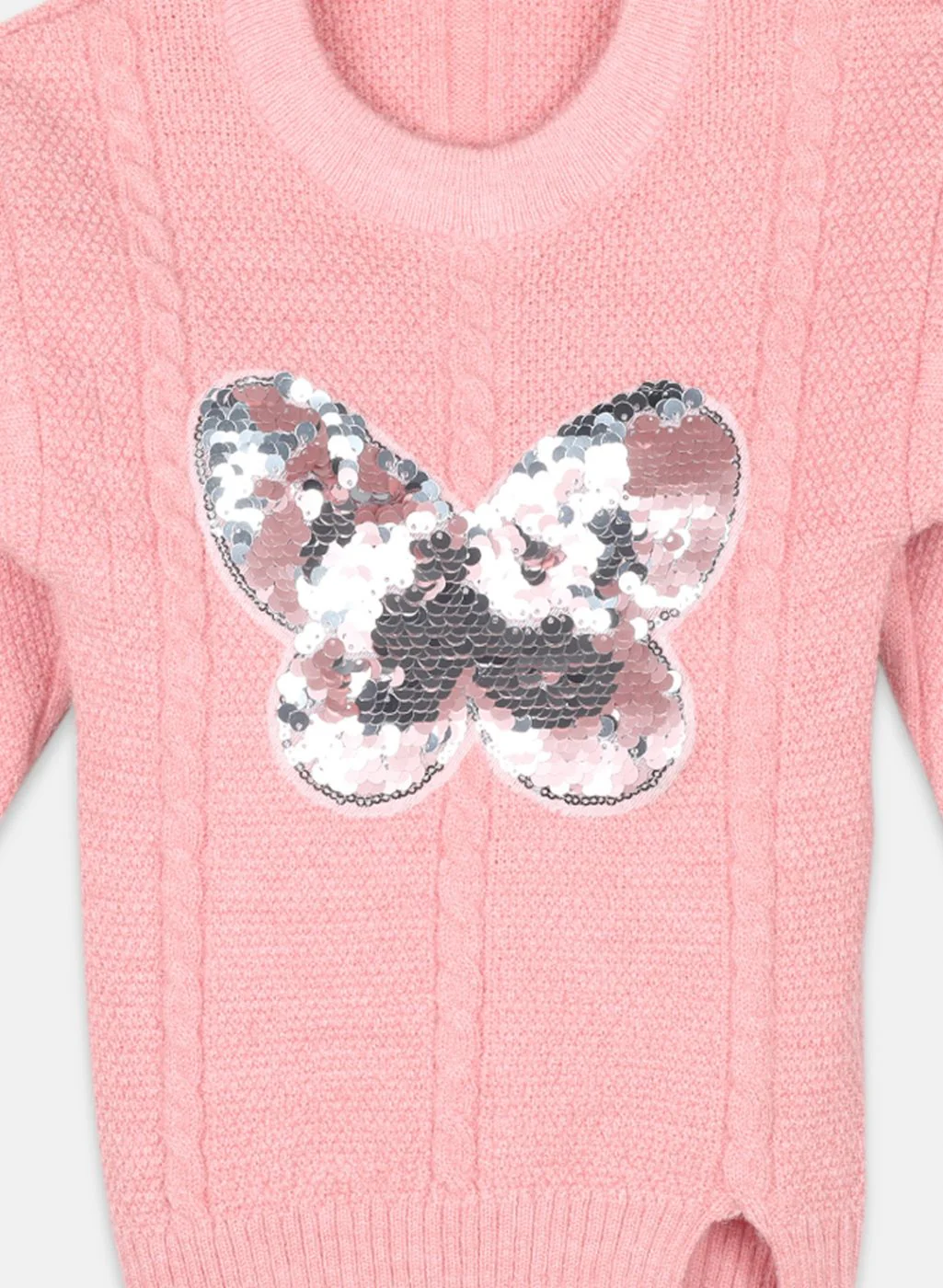 Girls Light Pink Printed Top - Image 3