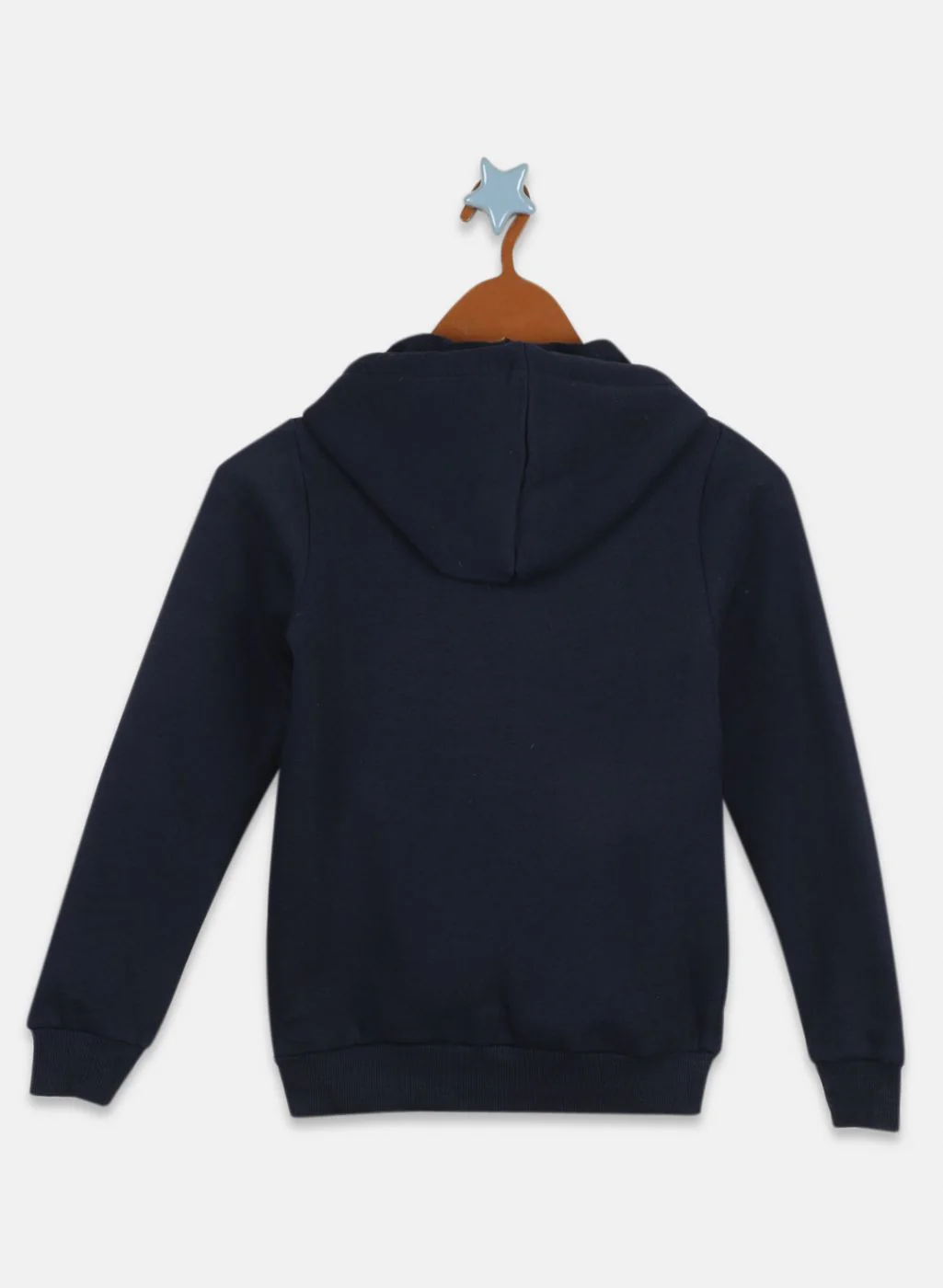 Girls NAvy Blue Embroidered Sweatshirt - Image 2