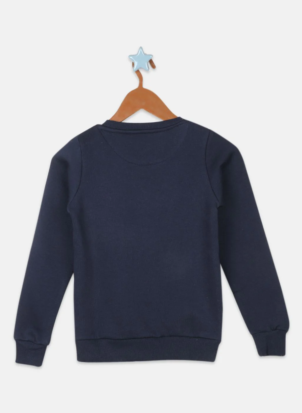 Girls NAvy Blue Printed Sweatshirt - Image 2