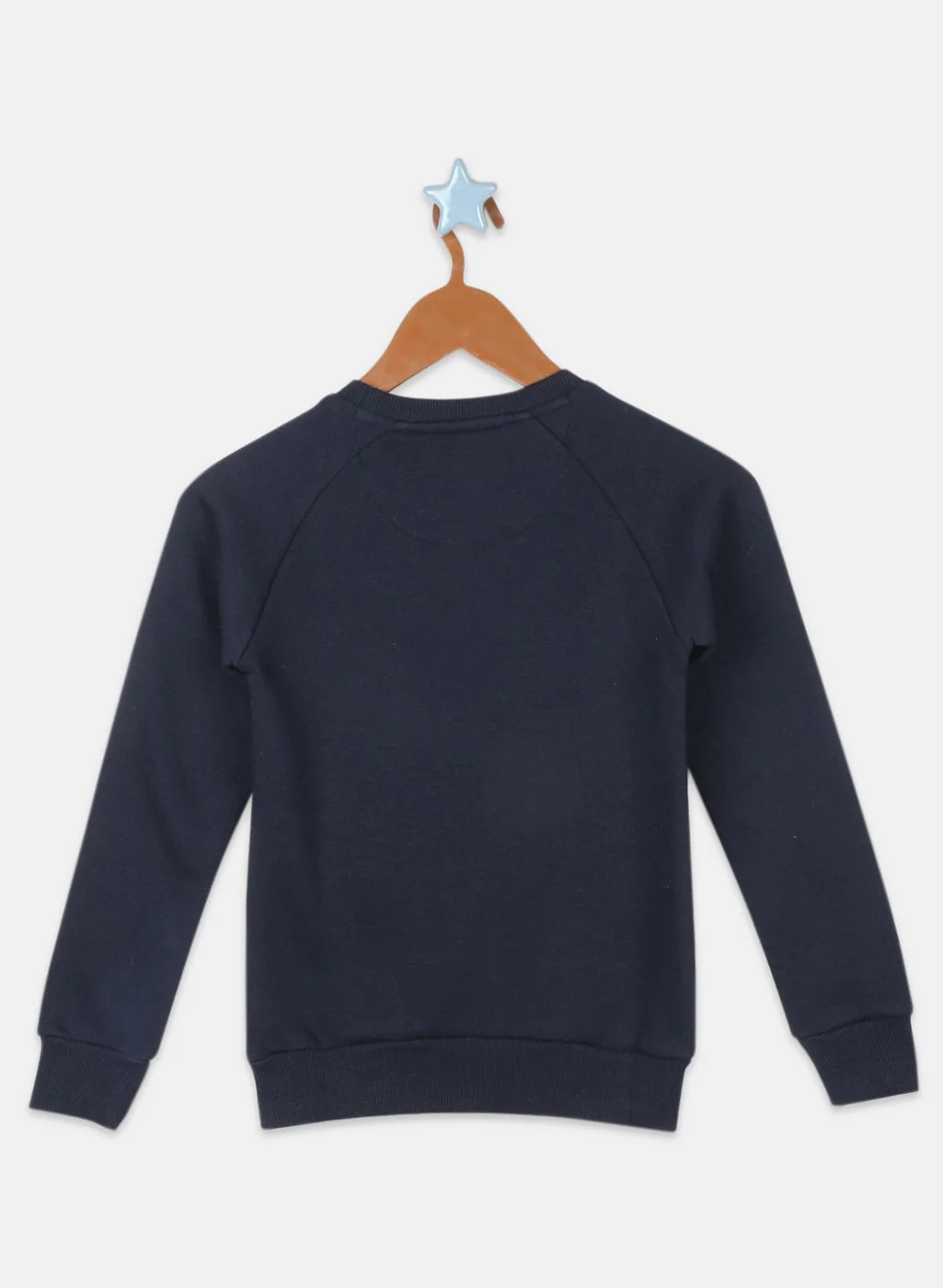 Girls NAvy Blue Printed Sweatshirt - Image 2