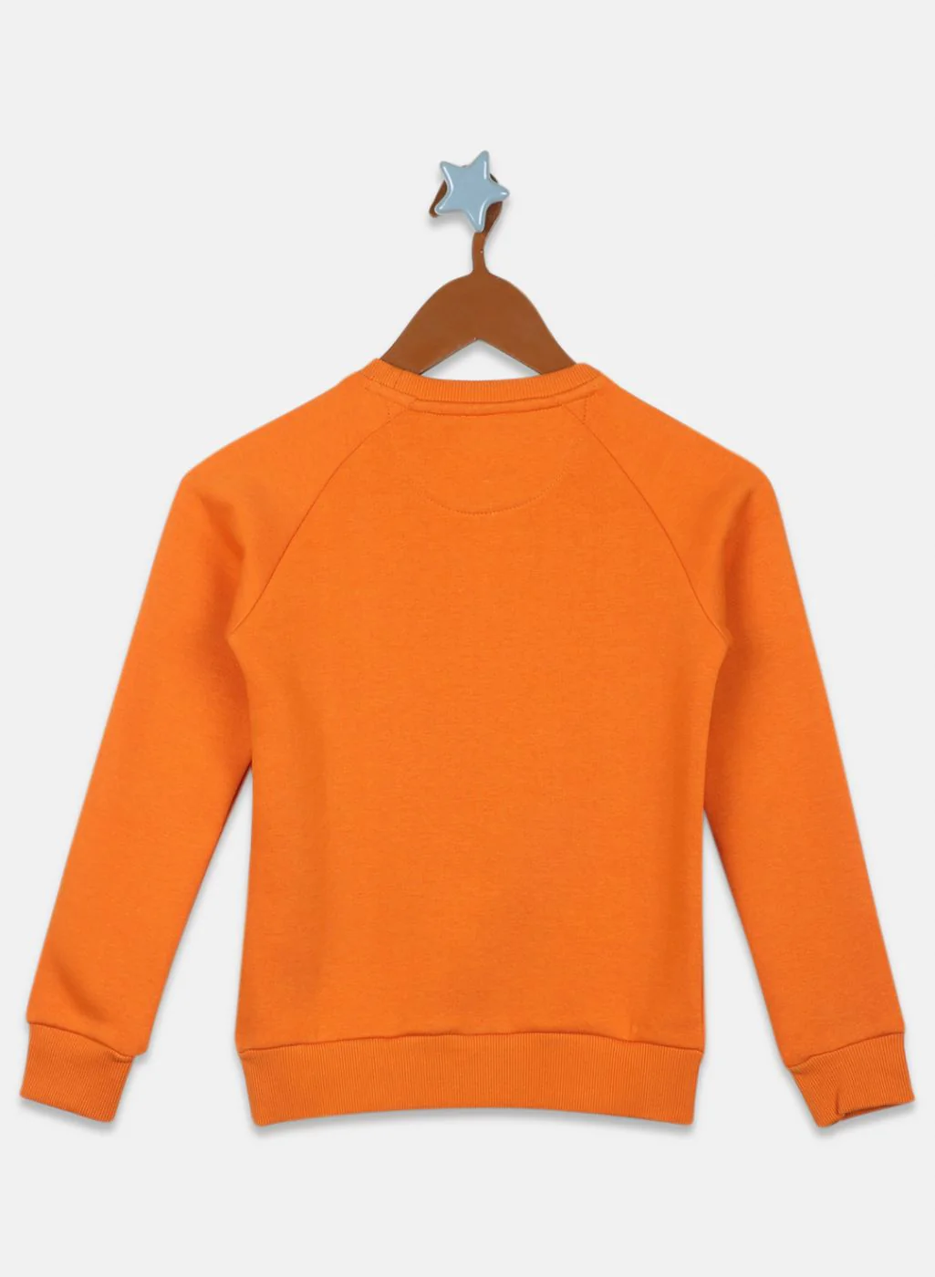 Girls Orange Printed Sweatshirt - Image 2