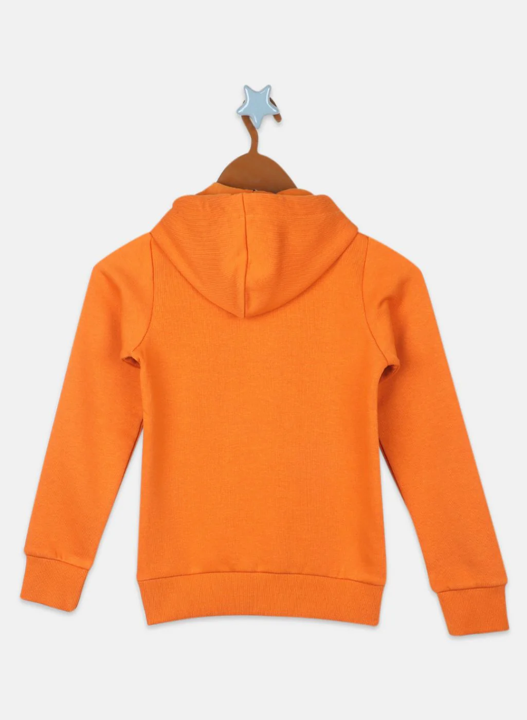 Girls Orange Printed Sweatshirt - Image 2