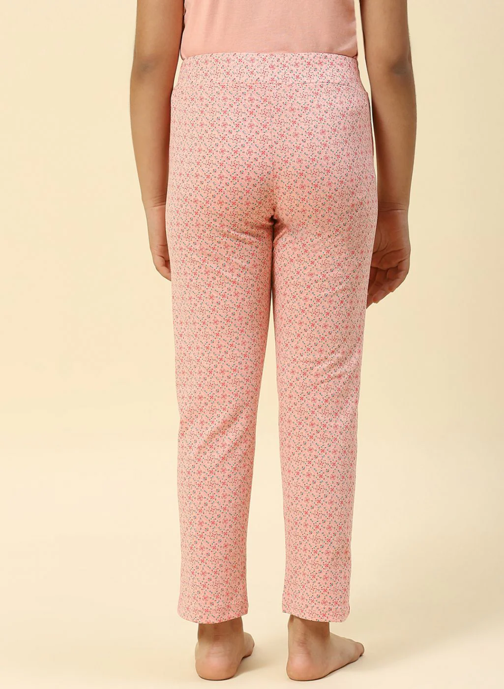 Girls Peach Regular Fit Lower - Image 5