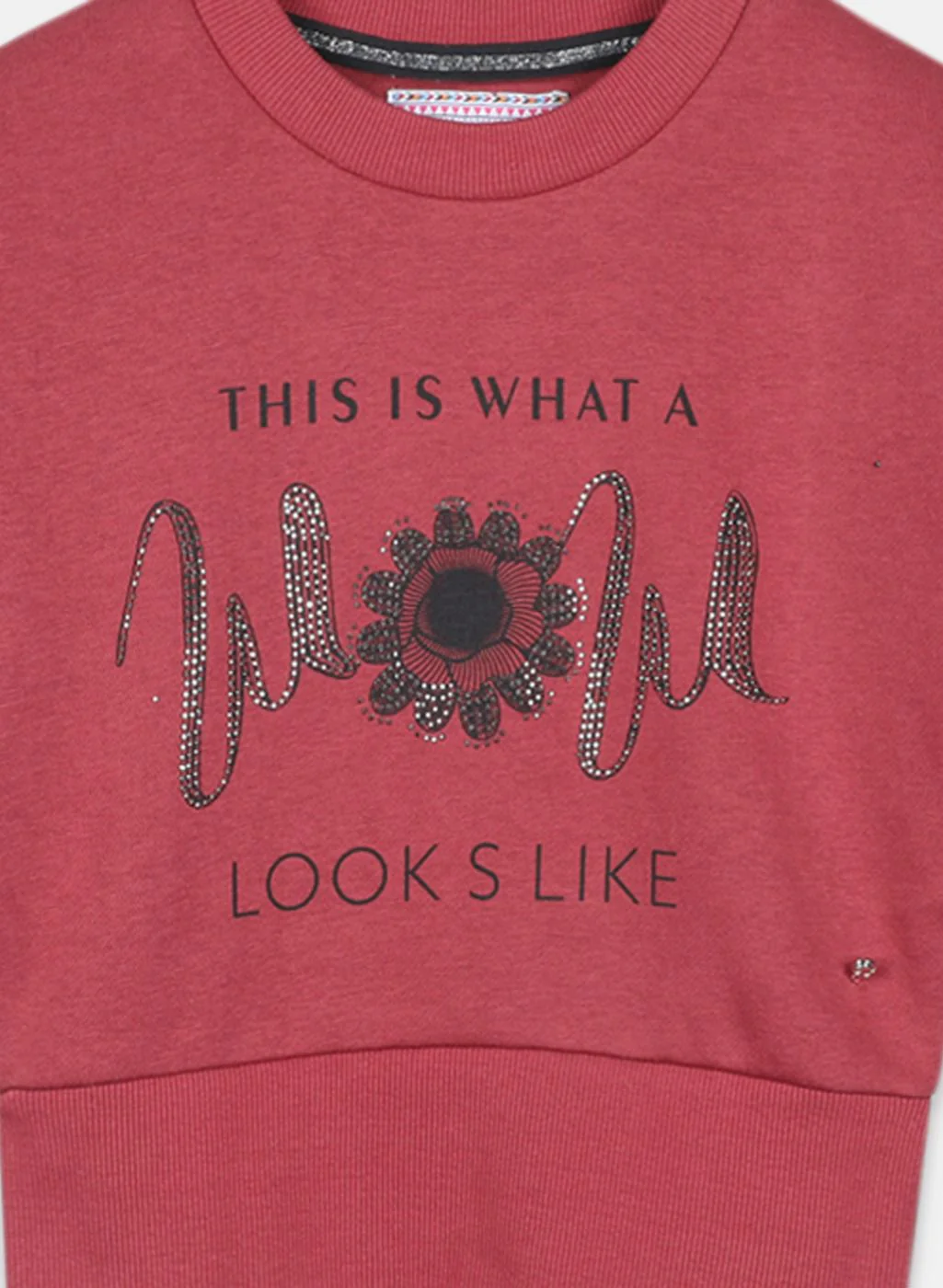 Girls Pink Printed Sweatshirt - Image 3