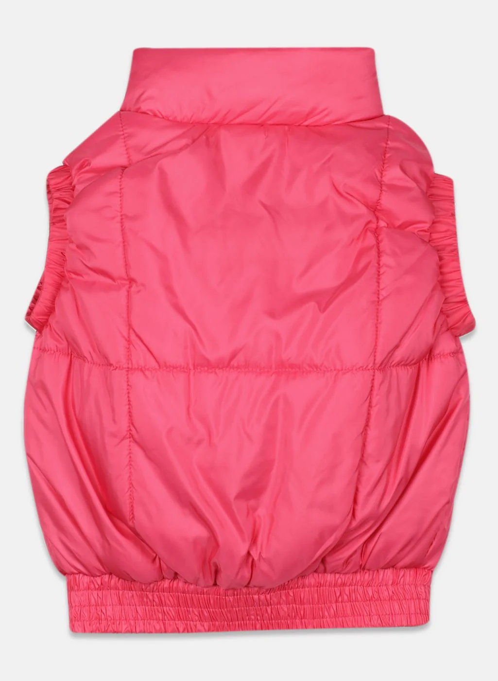 Girls Pink Solid Jacket - Image 2