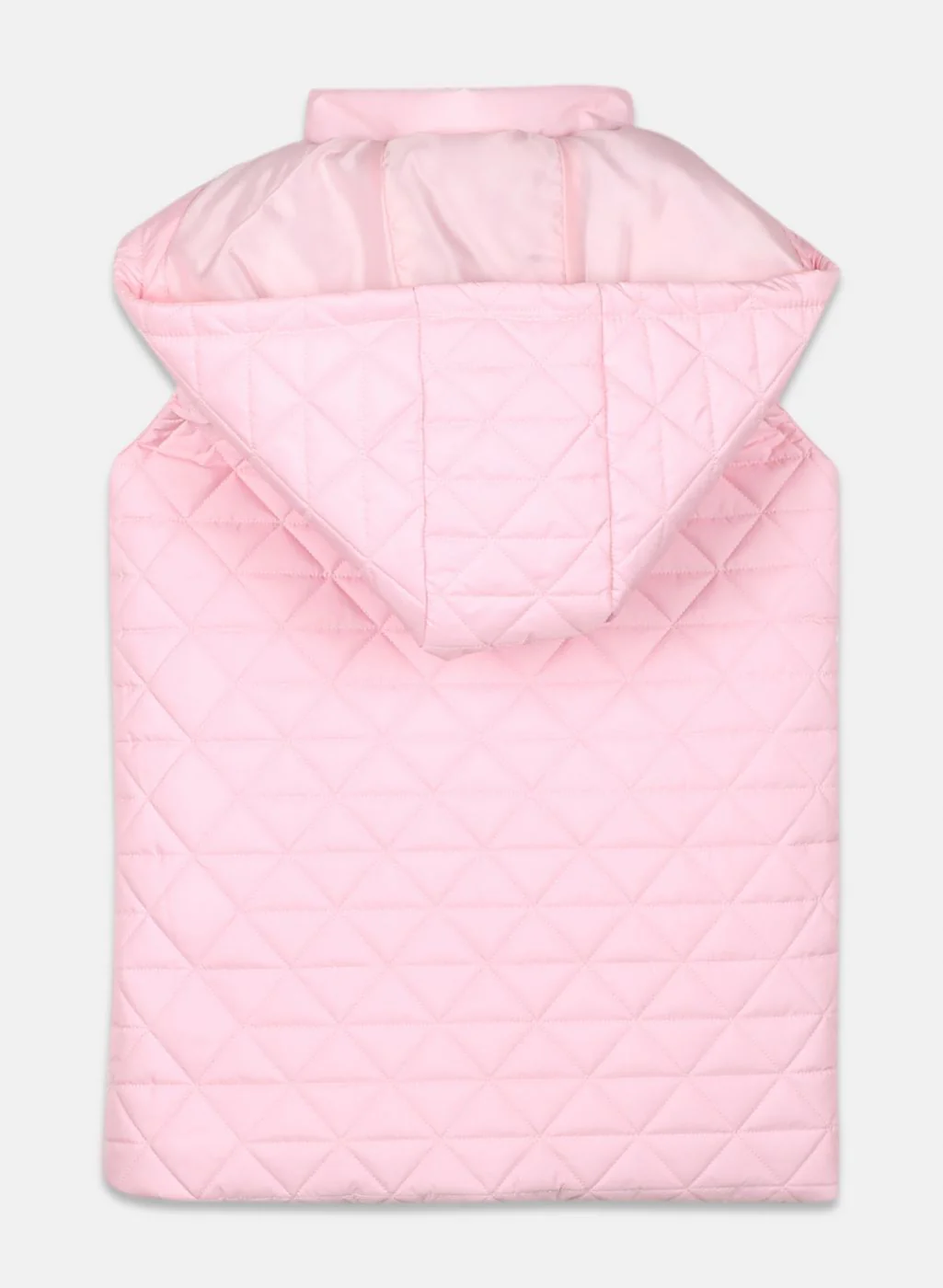 Girls Pink Solid Jacket - Image 2