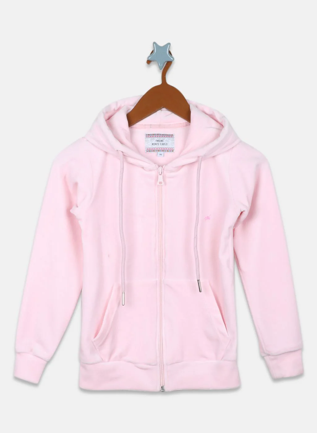 Girls Pink Solid Tracksuit - Image 3
