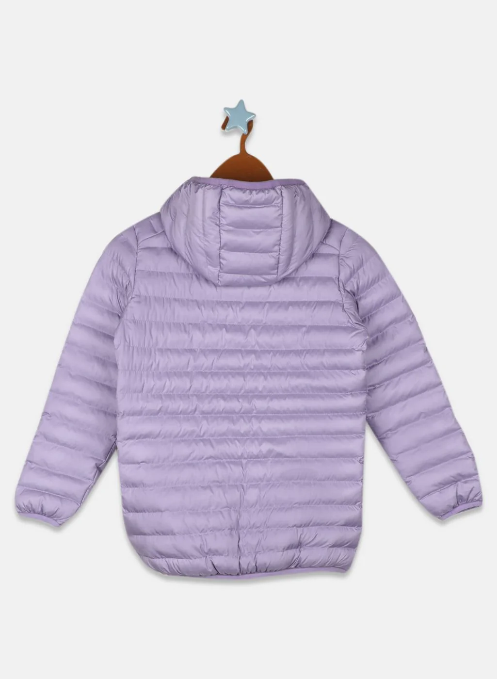 Girls Purple Solid Jacket - Image 2