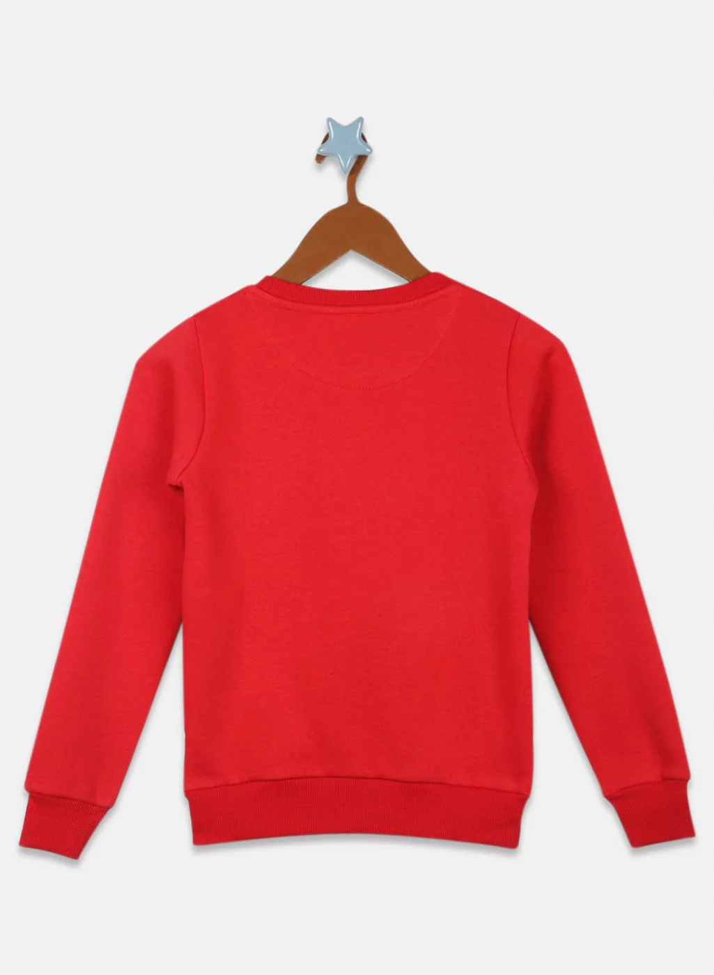 Girls Red Printed Sweatshirt - Image 2