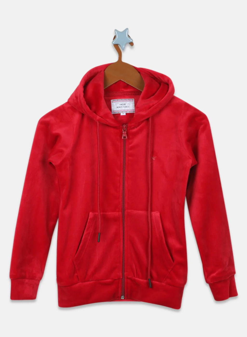 Girls Red Solid Tracksuit - Image 3