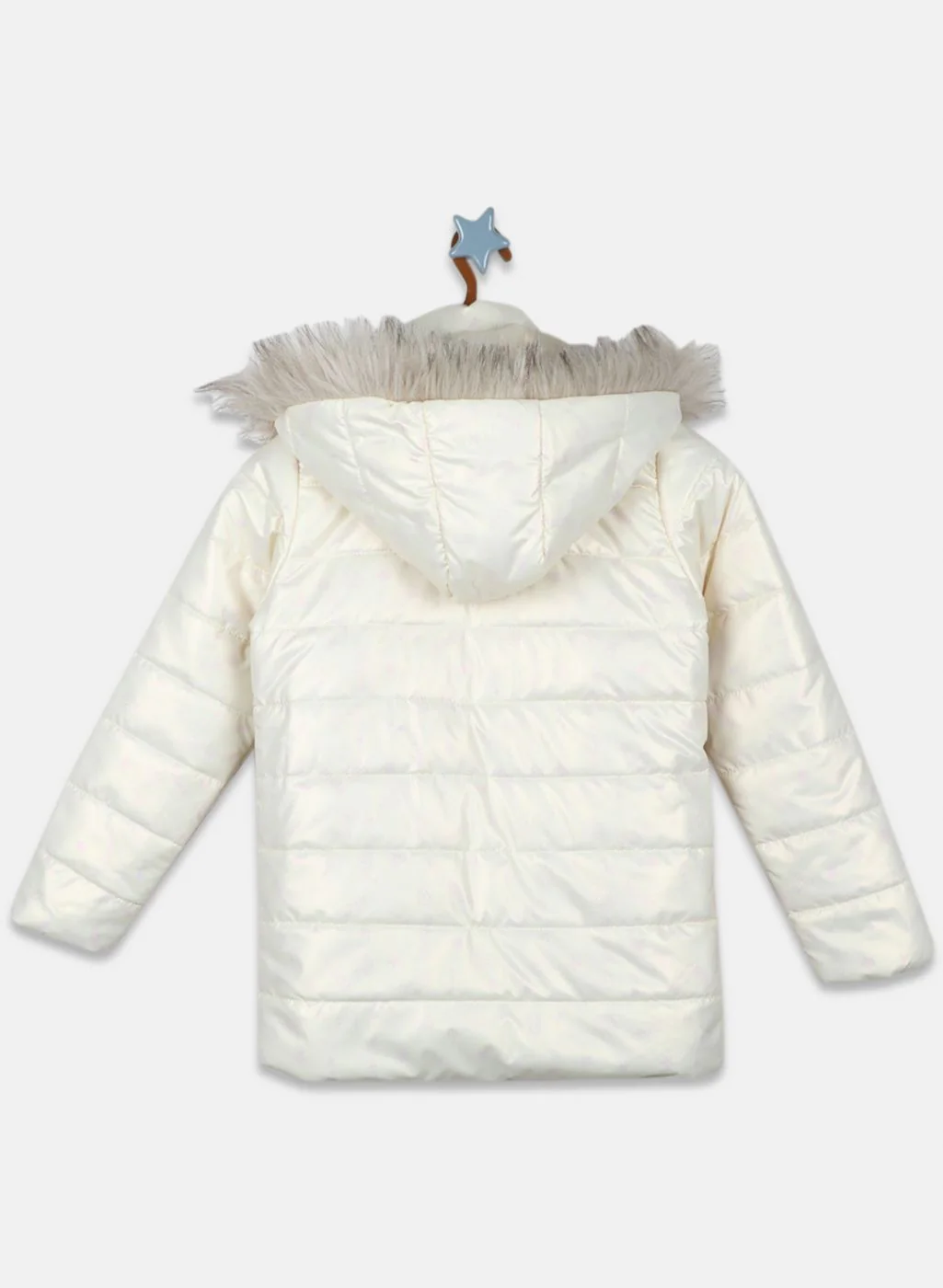 Girls Yellow Printed Jacket - Image 2