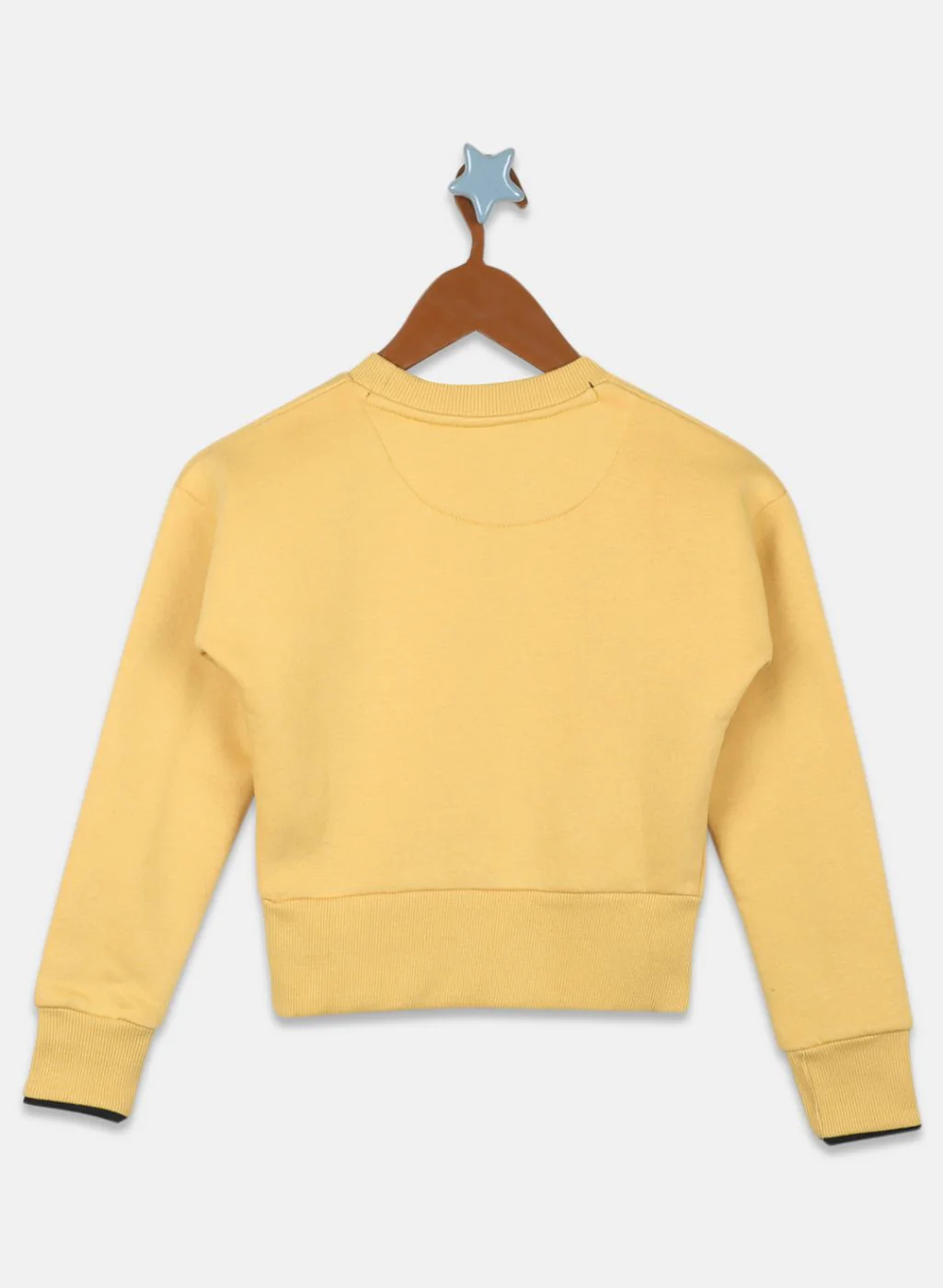 Girls Yellow Printed Sweatshirt - Image 2