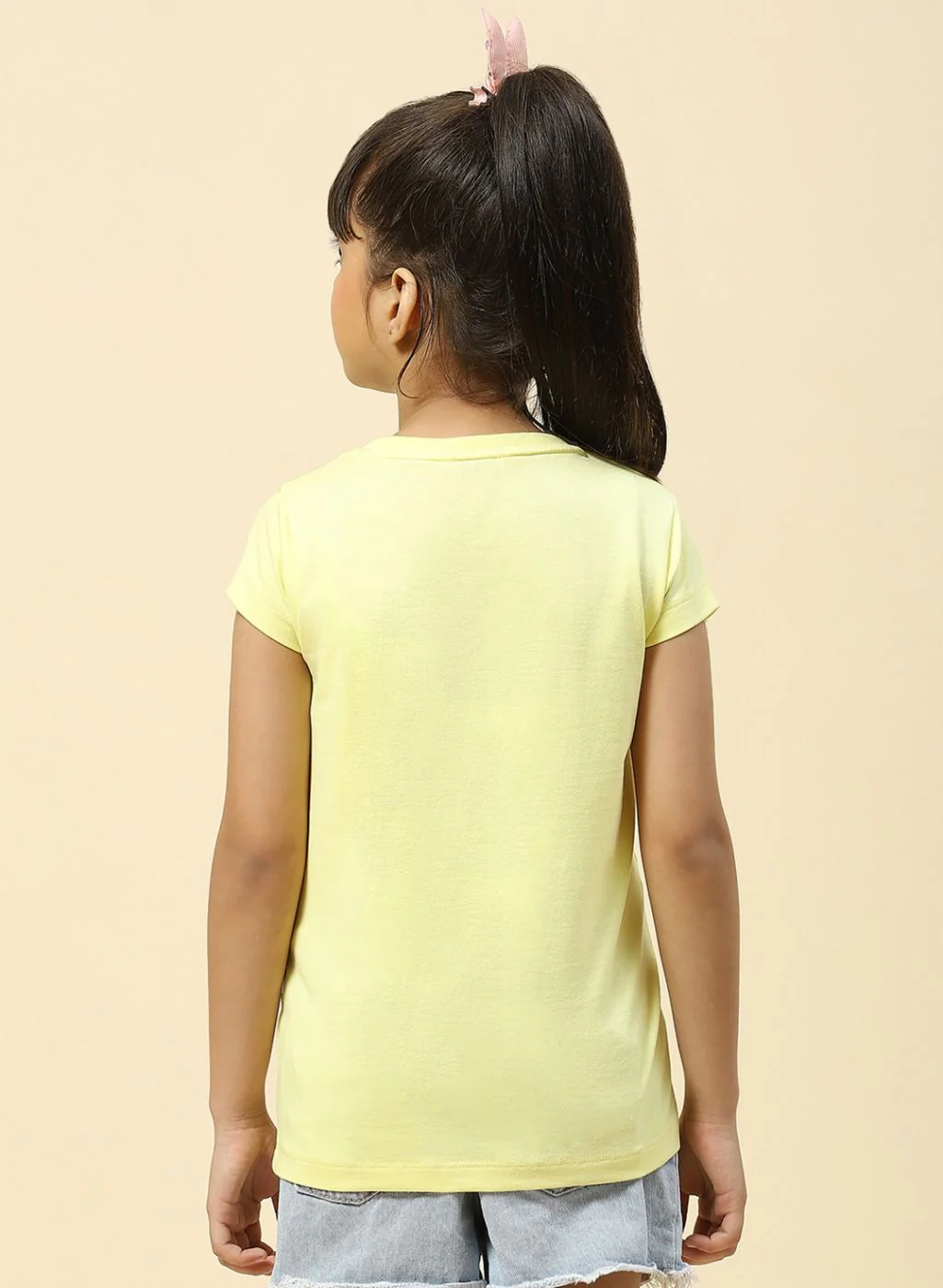Girls Yellow Printed Top - Image 5