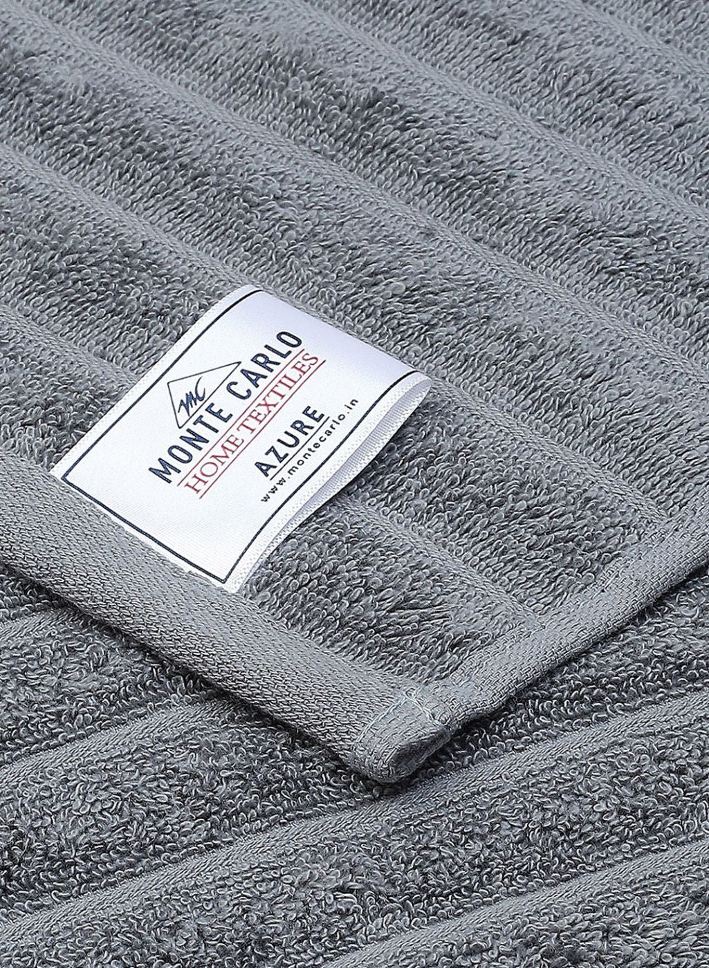 Grey Cotton 525 GSM Towel Set Pack of 2 (1 Bath & 1 Hand Towel) - Image 4