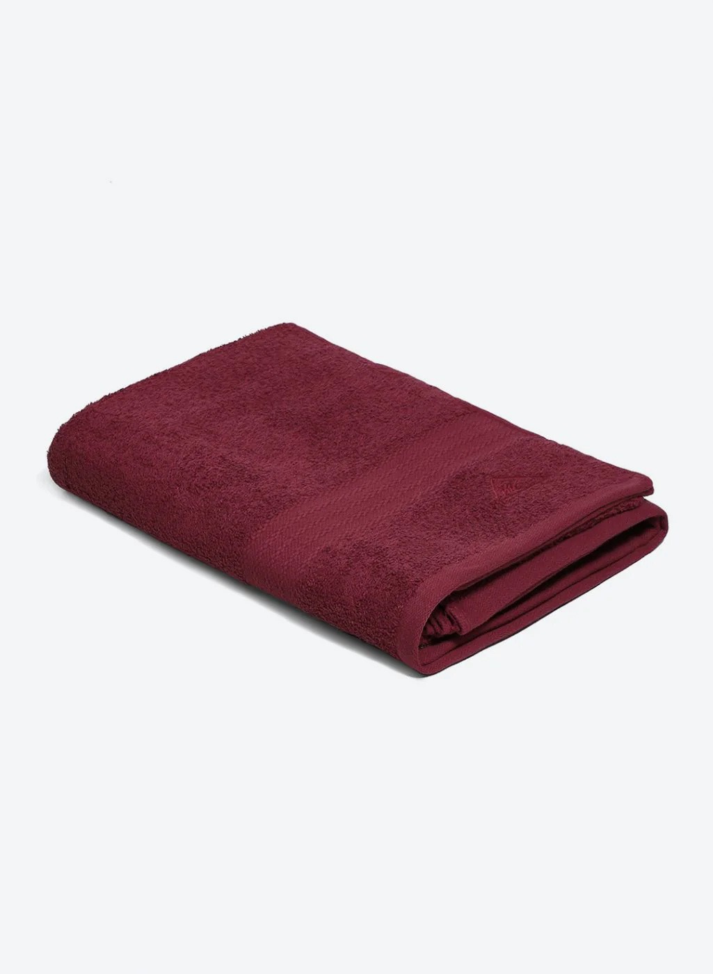 Maroon Cotton 400 GSM Bath Towel - Image 2