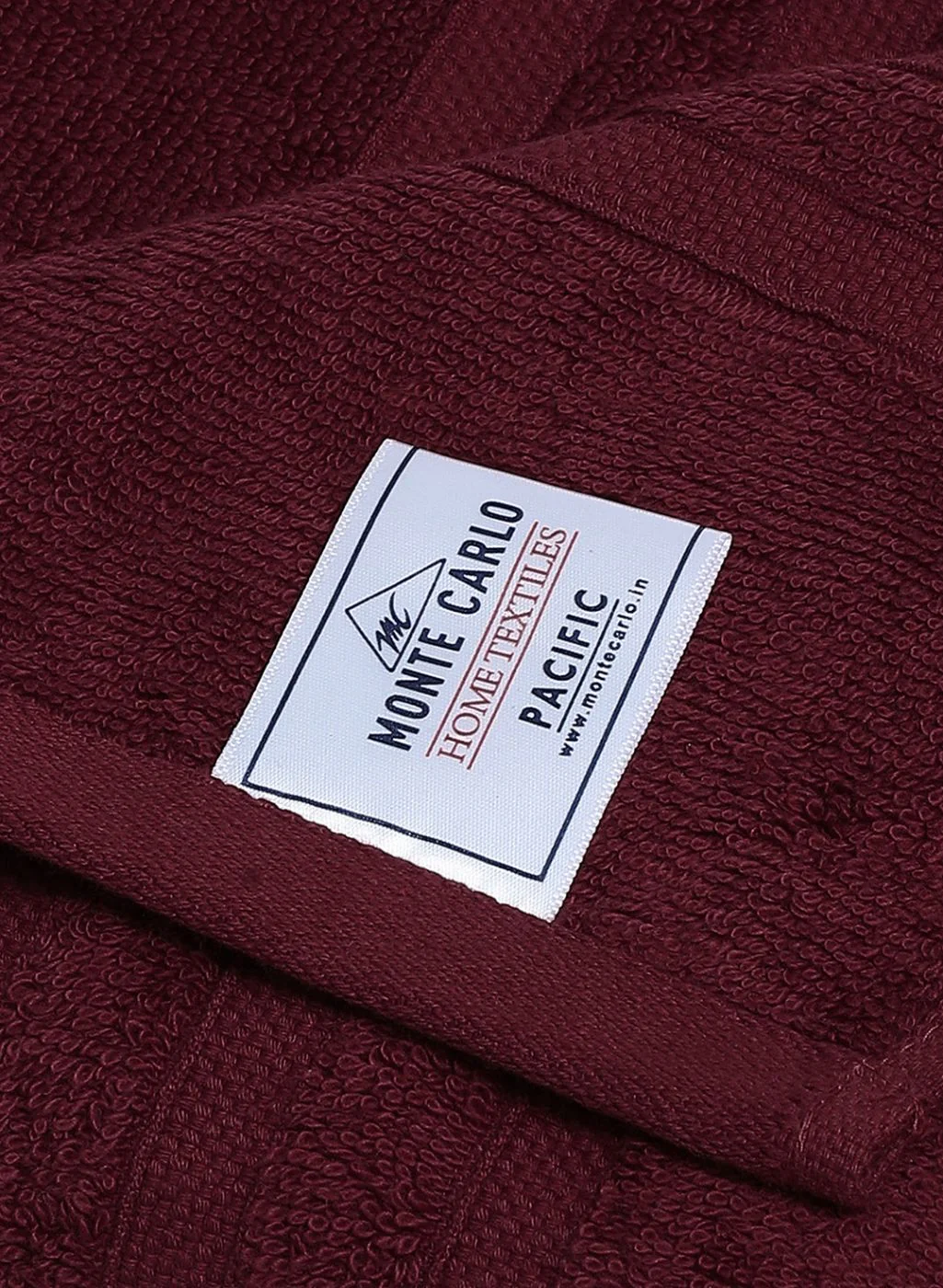 Maroon Cotton 525 GSM Bath Towel - Image 4