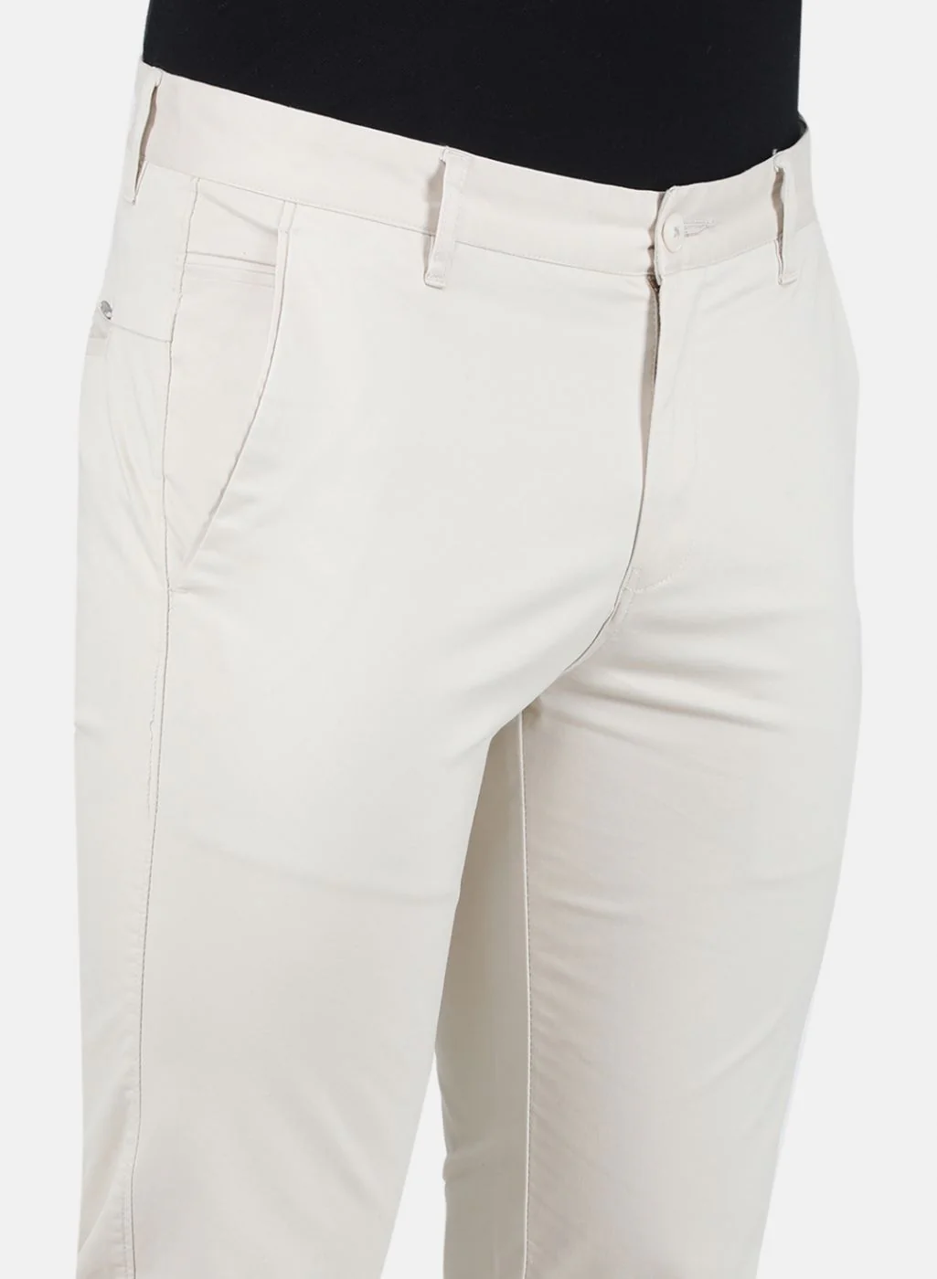 Men Beige Regular Fit Trouser - Image 5