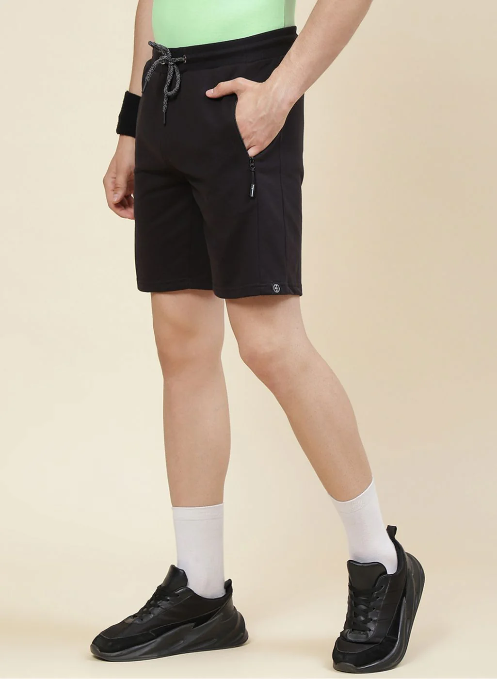 Men Black Printed Bermuda - Image 3