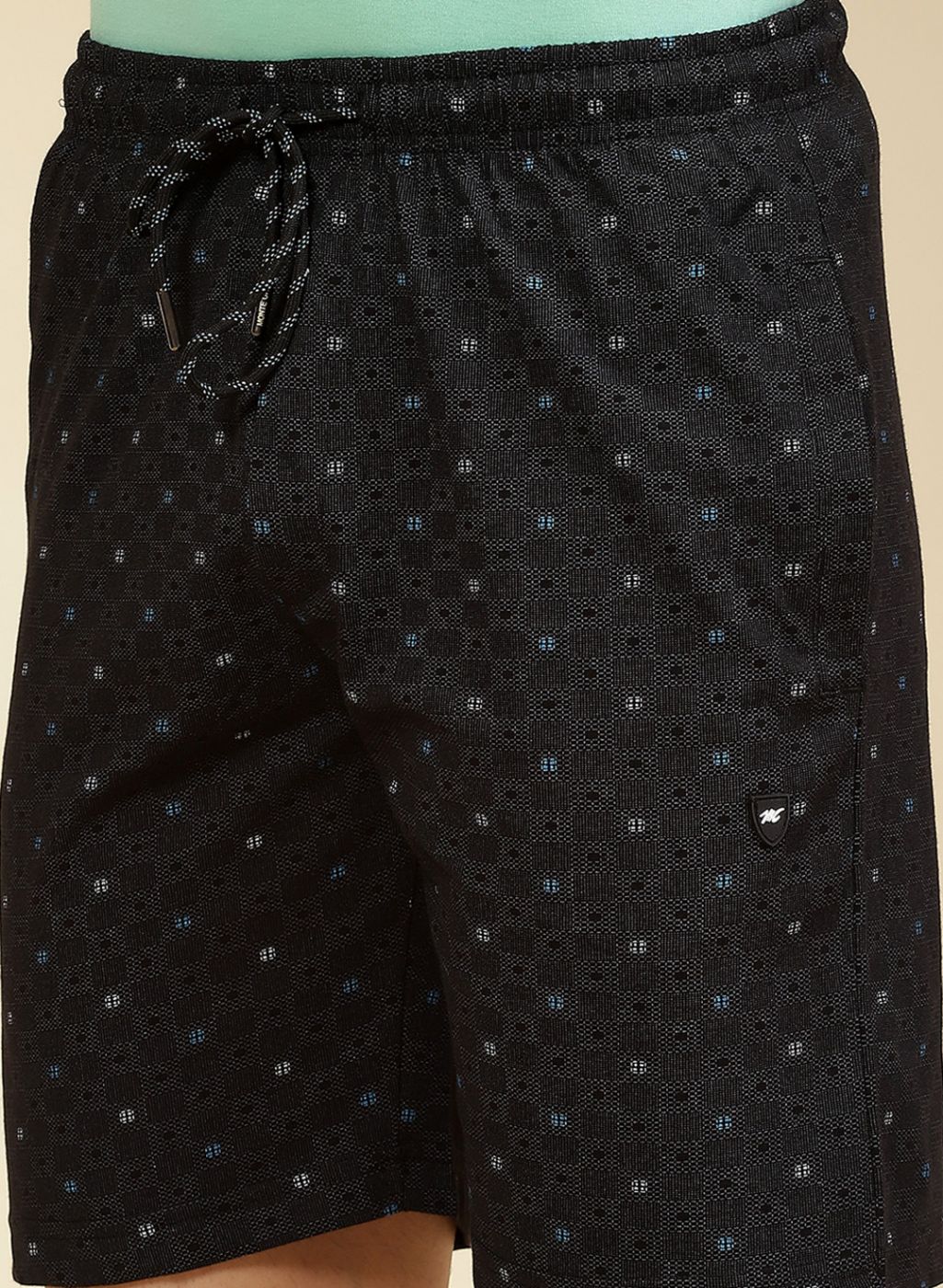 Men Black Printed Bermuda - Image 6