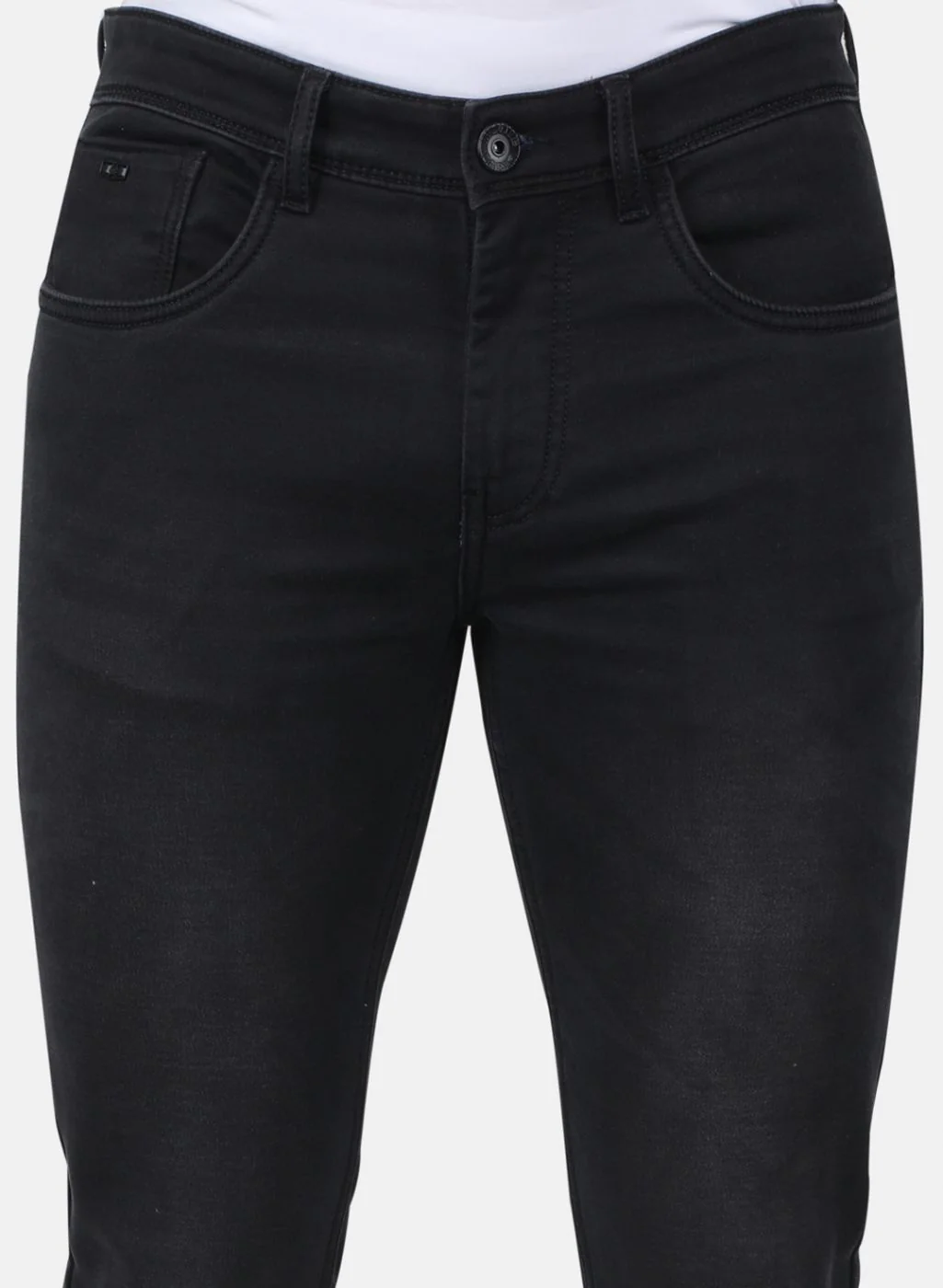 Men Black Regular Fit Denim - Image 5